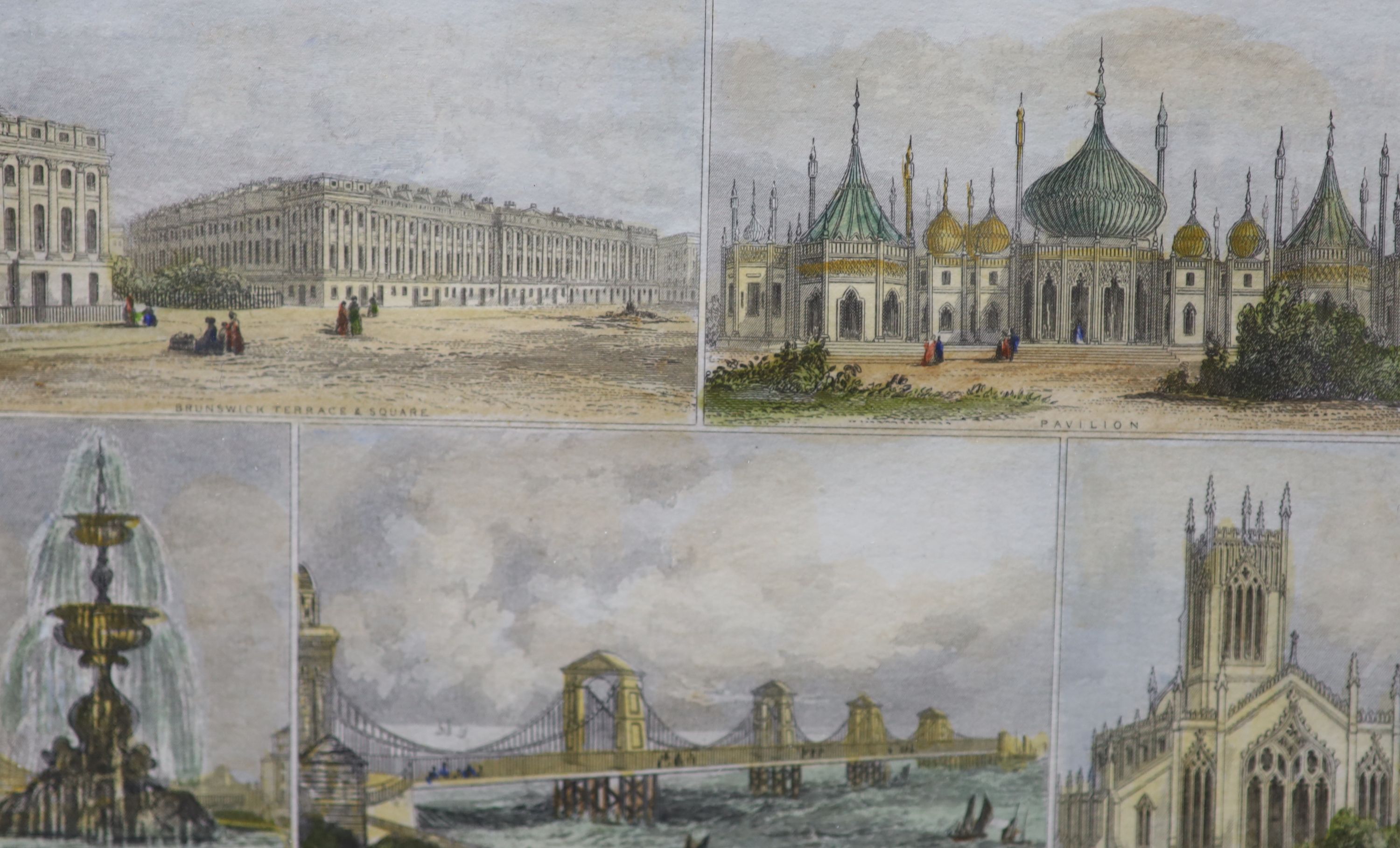 A collection of nineteen assorted 19th century Brighton related prints, largest 15 x 21cm